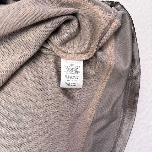 One World Tunic Top Medium‎ Red Blouse Boho Studded Embroidered Floral - Picture 7 of 10